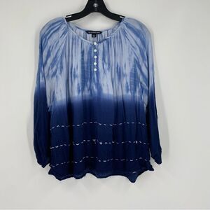 Zac & Rachel Petite Women’s Tie Dye Long Sleeve Blouse size PXL